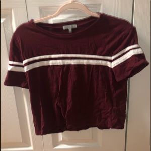 Maroon crop top